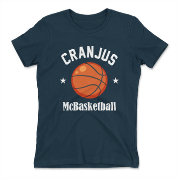 Cranjus Mcbasketball Womens T-Shirt in Midnight Navy color